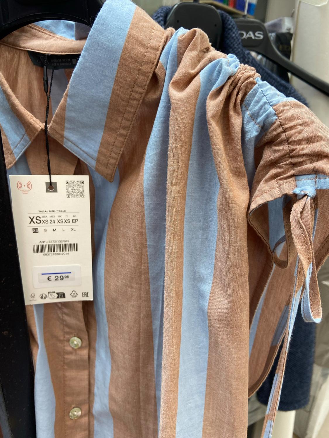 STRIPED SHIRT WITH DRAWSTRINGS - Image 2