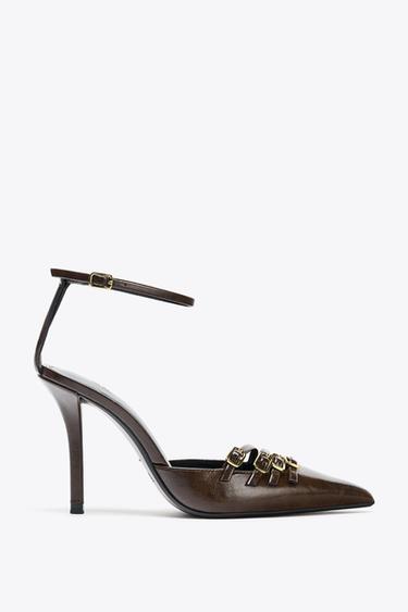 SLINGBACKS MET HAK EN GESPEN - Bruin van Zara