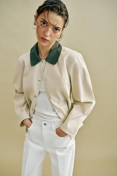 Z1975 MID-WAIST BARREL JEANS WITH PRESSED CREASE - White by Zara - Image 2