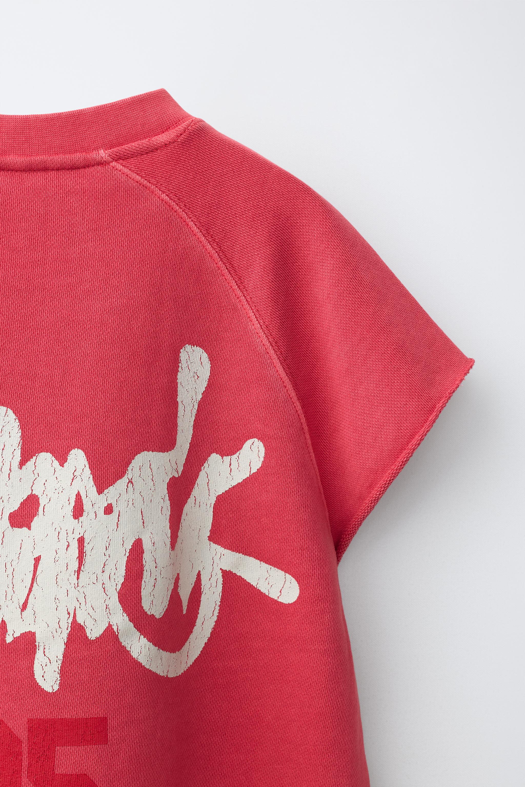 Детские худи Zara NUMBER AND GRAFFITI SWEATSHIRT — фото 5