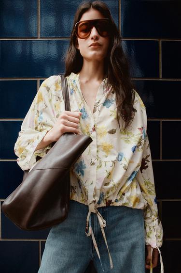 Zara ZW COLLECTION FLORAL SHIRT - 029