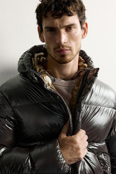 WATER-REPELLENT 80% DOWN - 20% FEATHER LONG JACKET - Brown by Zara