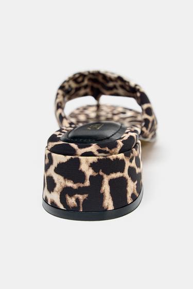 ANIMAL PRINT HEELED SANDALS - Leopard by Zara - Image 4