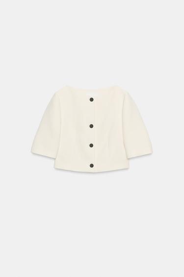 VESTE COURTE ZW COLLECTION - Beige de Zara - Image 4