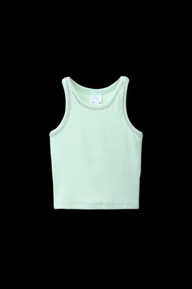 JEWEL RIB T-SHIRT - Green by Zara - Image 0