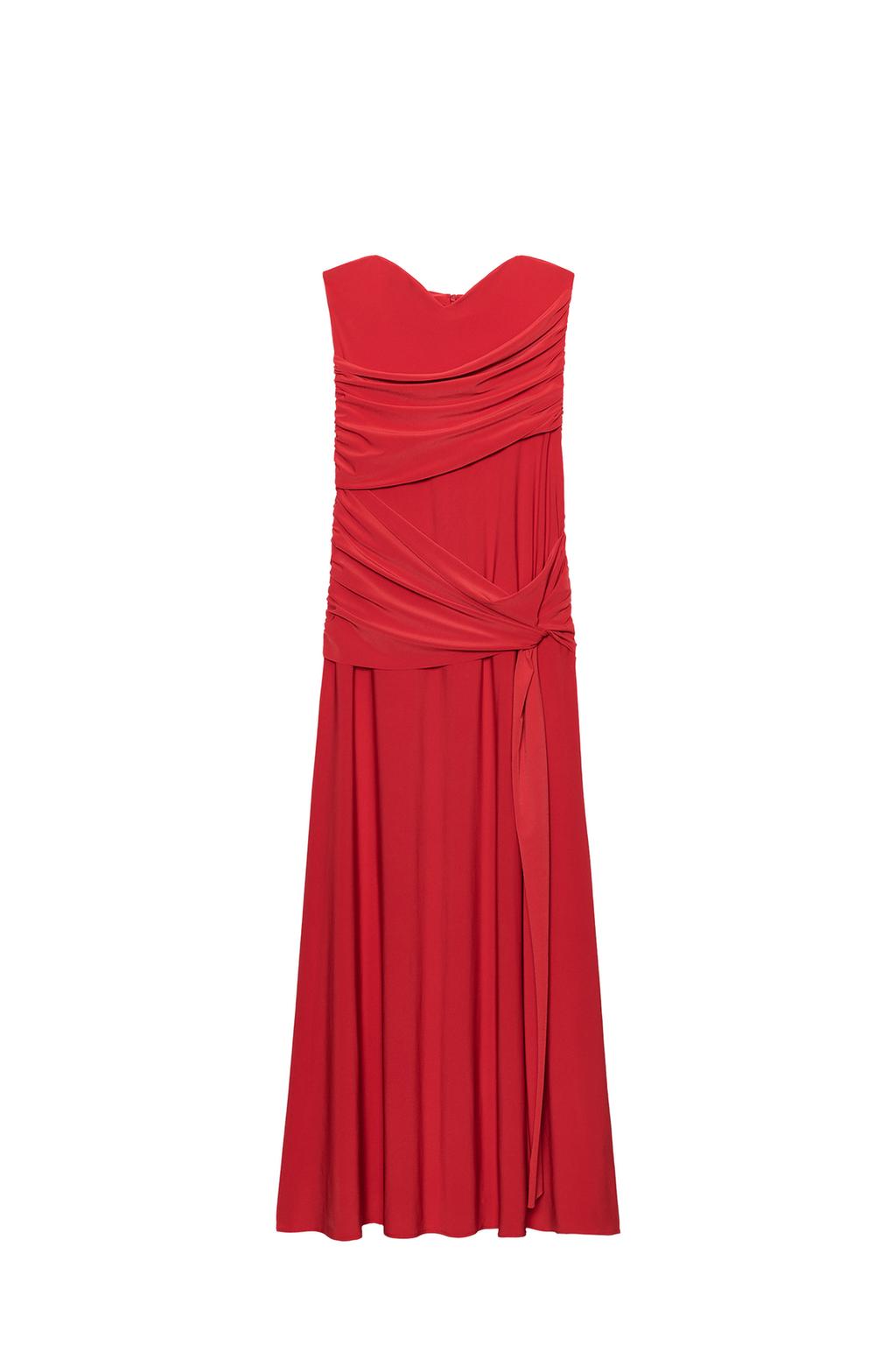 LONG DRAPED DRESS - image 3