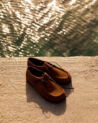 LEATHER SHOES - Brown by Zara