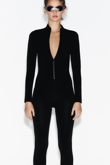 SEAMLESS MERINO WOOL SKI JUMPSUIT - Black by Zara - Image 3