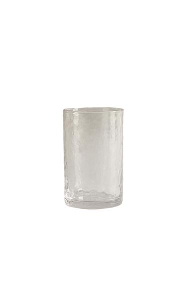 HAMMERED DESIGN GLASS SOFT DRINK TUMBLER - Transparent by Zara