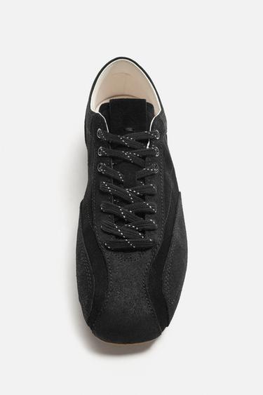 ULTRA-THIN SOLE LEATHER TRAINERS - Black by Zara - Image 4