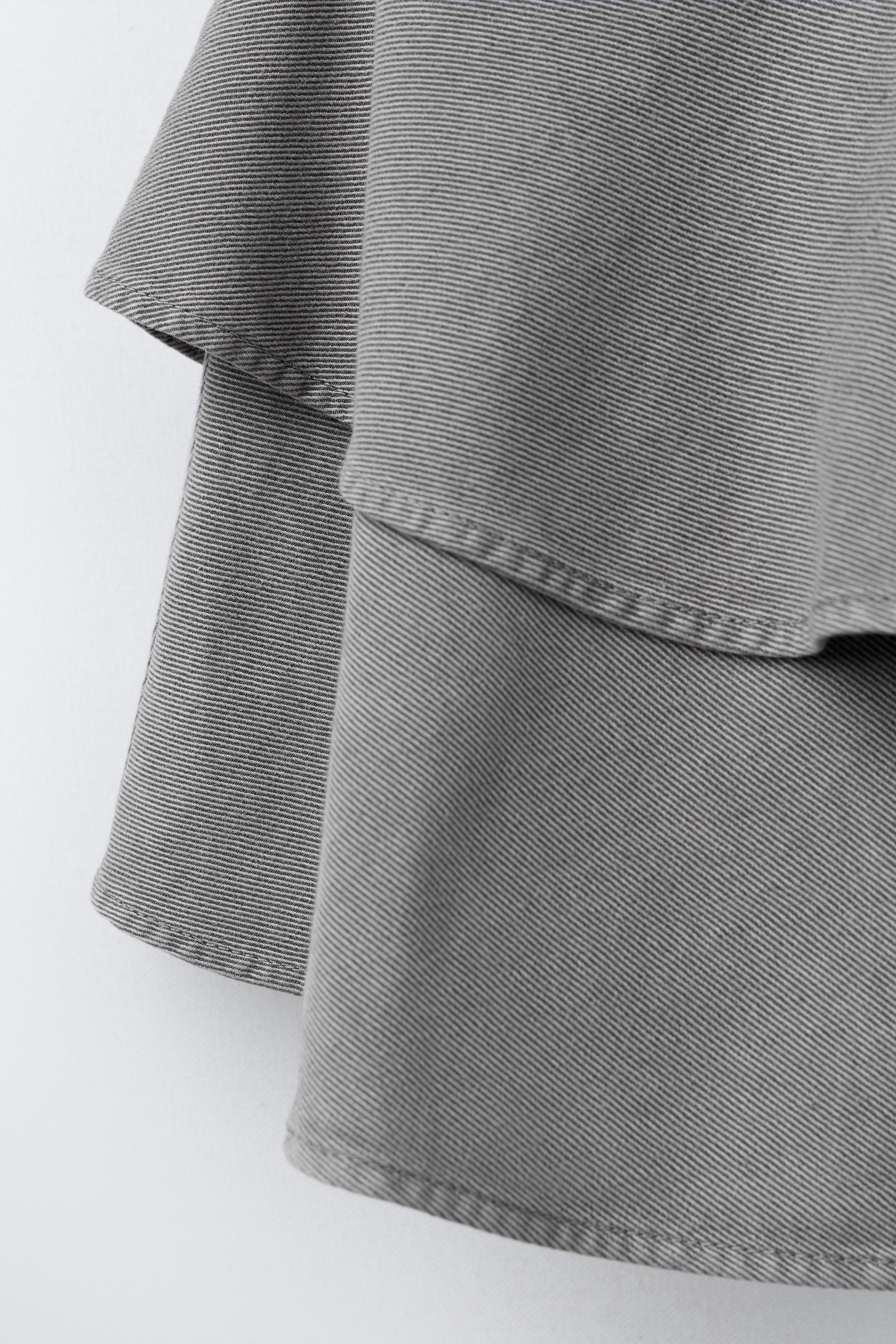 RUFFLED STUDDED SKIRT