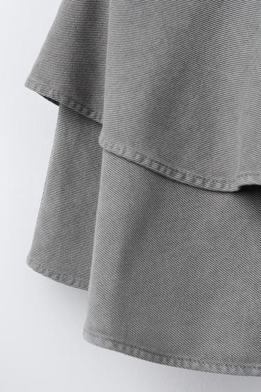 RUFFLED SKIRT WITH STUDS - Anthracite grey by Zara - Image 3