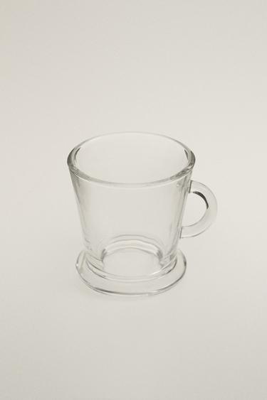 TRANSPARENT GLASS CAPPUCCINO CUP — Transparent 3