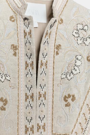 VESTE BRODÉE ZW COLLECTION - Beige de Zara - Image 6