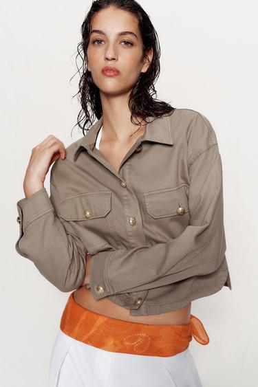 GOLD BUTTON JACKET - camel by Zara