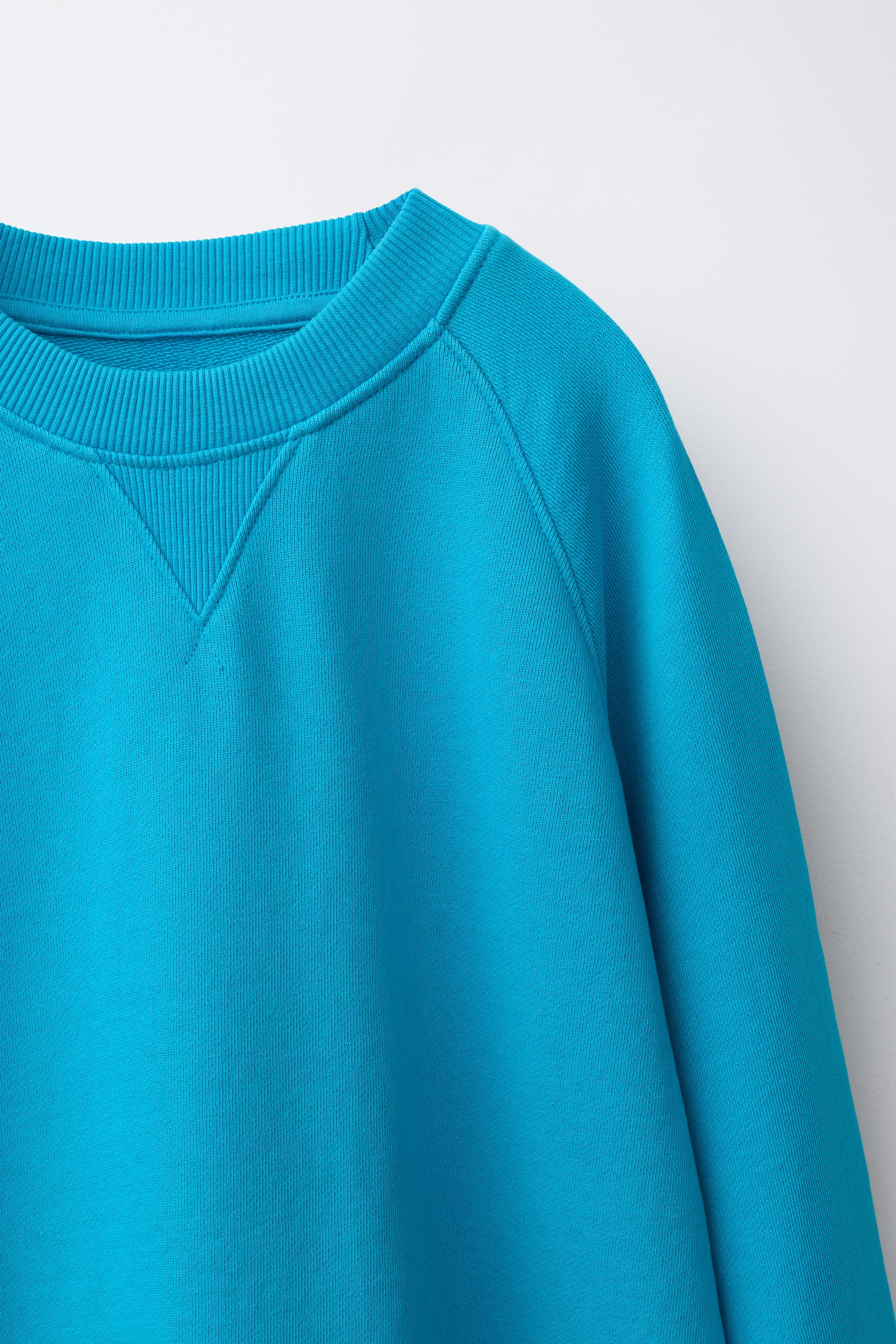 Детские худи Zara PLAIN COTTON SWEATSHIRT — фото 3