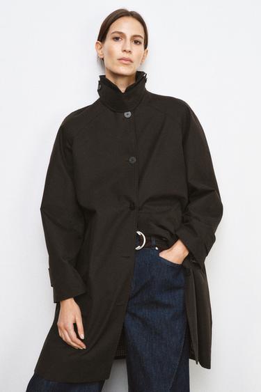OVERSIZE TRENCH COAT ZW COLLECTION - Dark brown by Zara