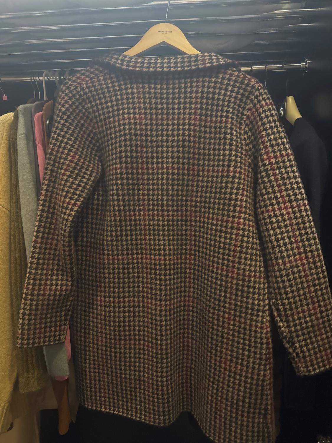 100% WOOL HOUNDSTOOTH COAT - Image 2