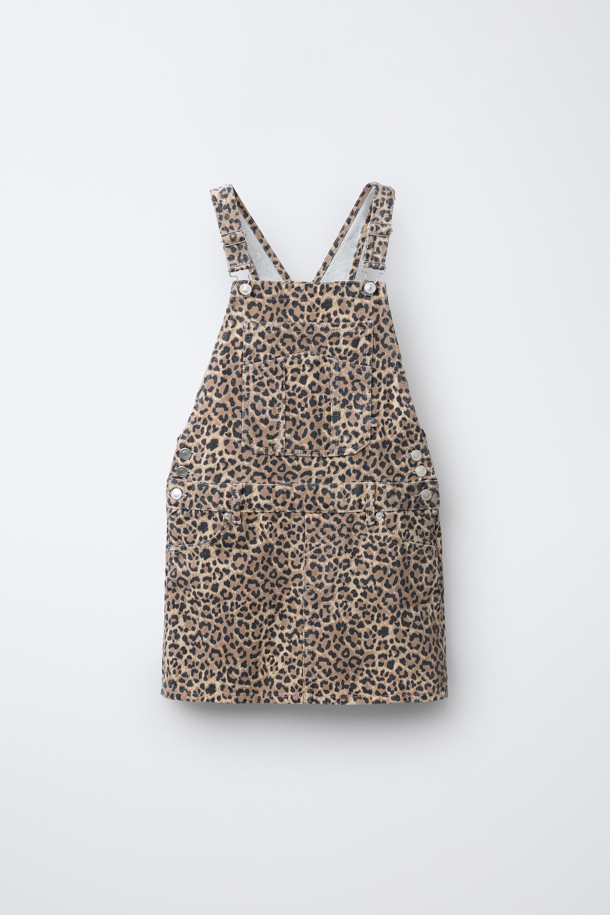 ANIMAL PRINT OVERALL DRESS