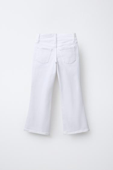 DOUBLE BUTTON FLARE JEANS - White by Zara - Image 1