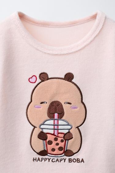 1 1/2-6 ANS/ PYJAMA EN VELOURS CAPIBARA CAPYFUN © - Rose de Zara - Image 5