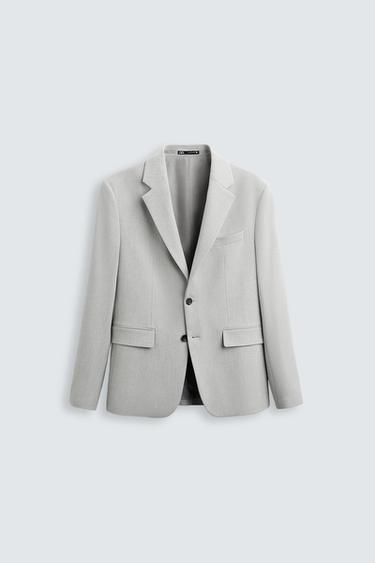 Zara TEXTURED BLAZER - Stone