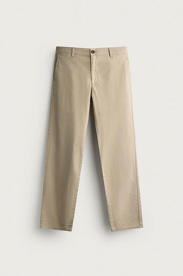 PANTALÓN CHINÉS SLIM FIT - Beixe de Zara