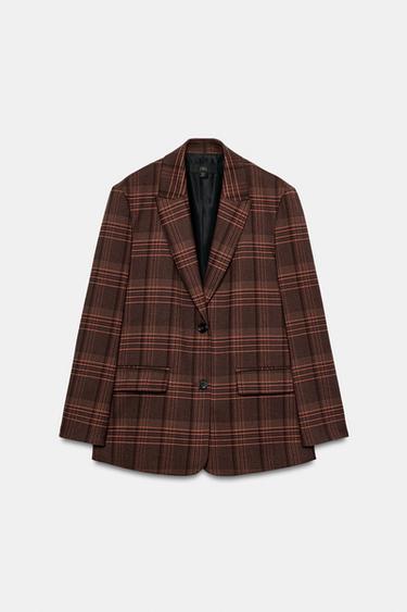 BLAZER CUADROS - Naranjas de Zara - Imagen 0