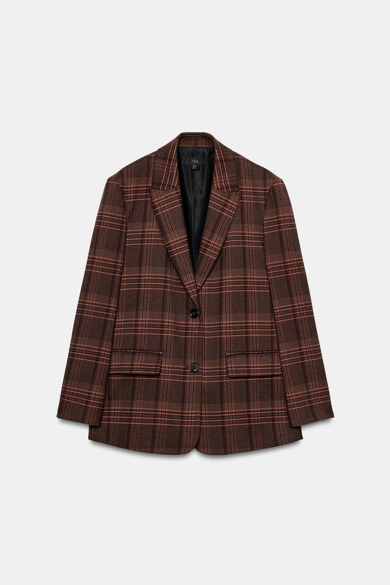 CHECK BLAZER - Oranges by Zara - Image 0