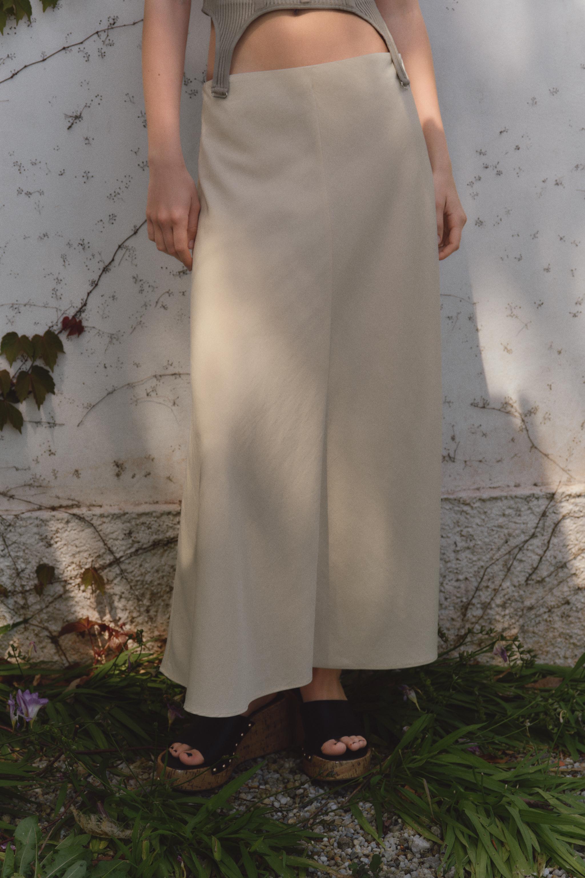 MIDI SKIRT - Vanilla | ZARA New Zealand