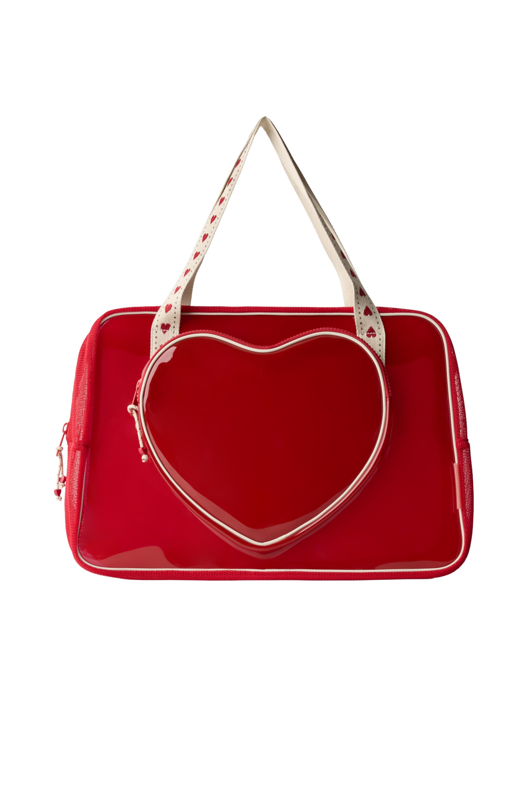 VALENTINE'S VINYL SHOPPER BAG - Red | ZARA United States