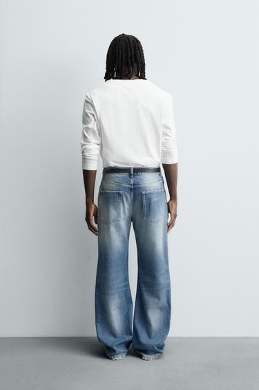 RIPPED RELAXED FIT JEANS - Blue by Zara - Image 2