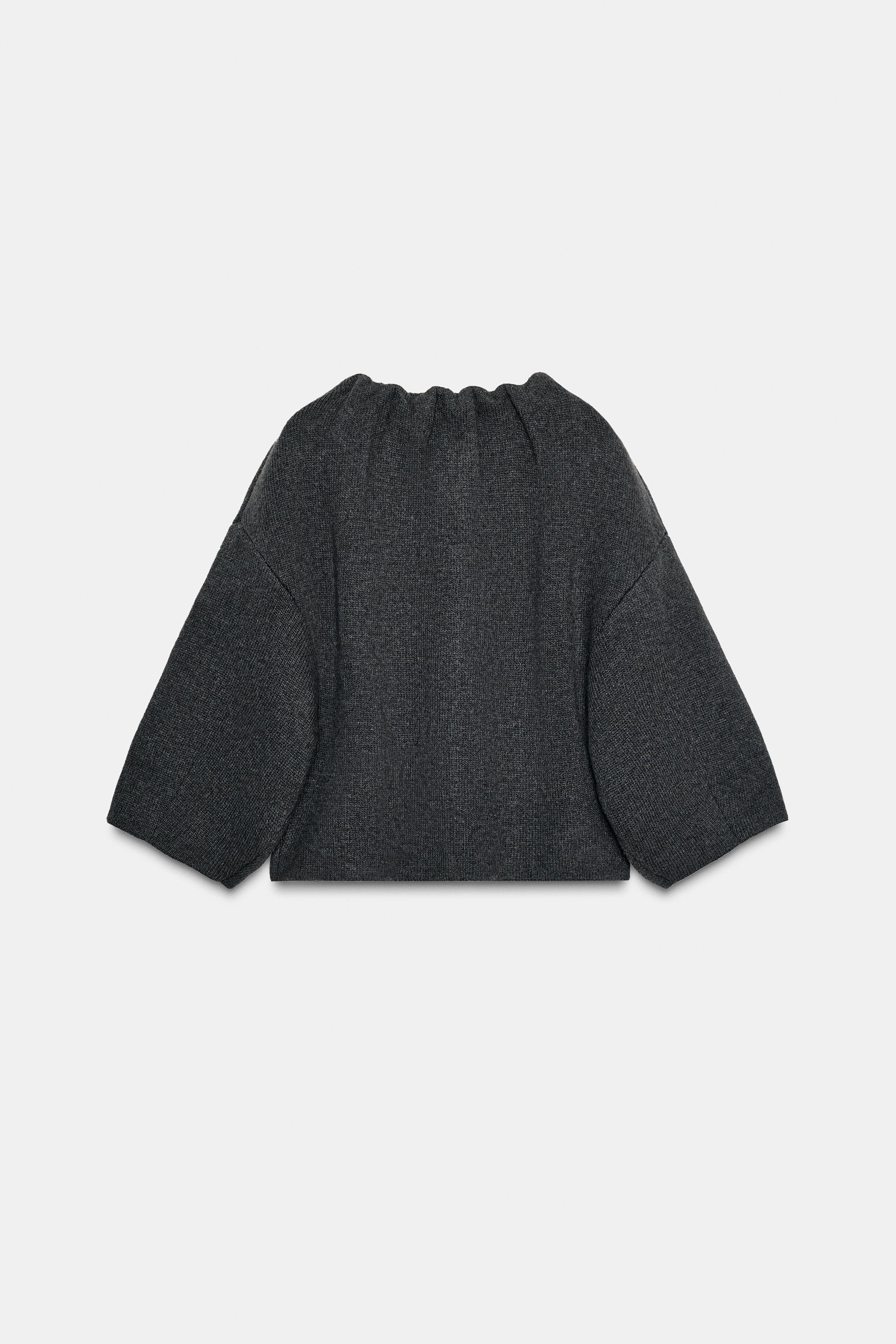 WOOL BLEND BOMBER JACKET WITH RUFFLES AT NECK