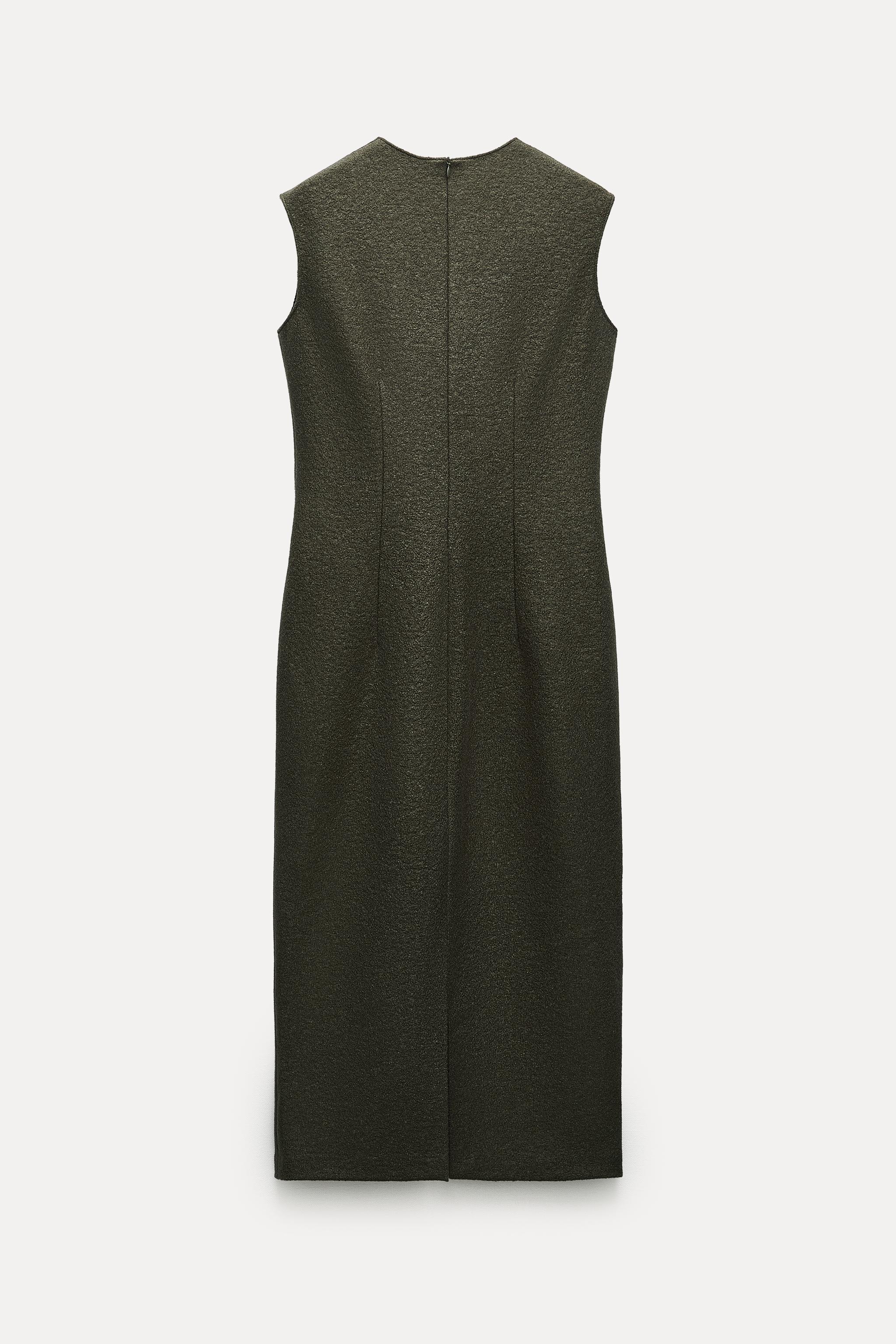 WOOL DRESS ZW COLLECTION - Khaki