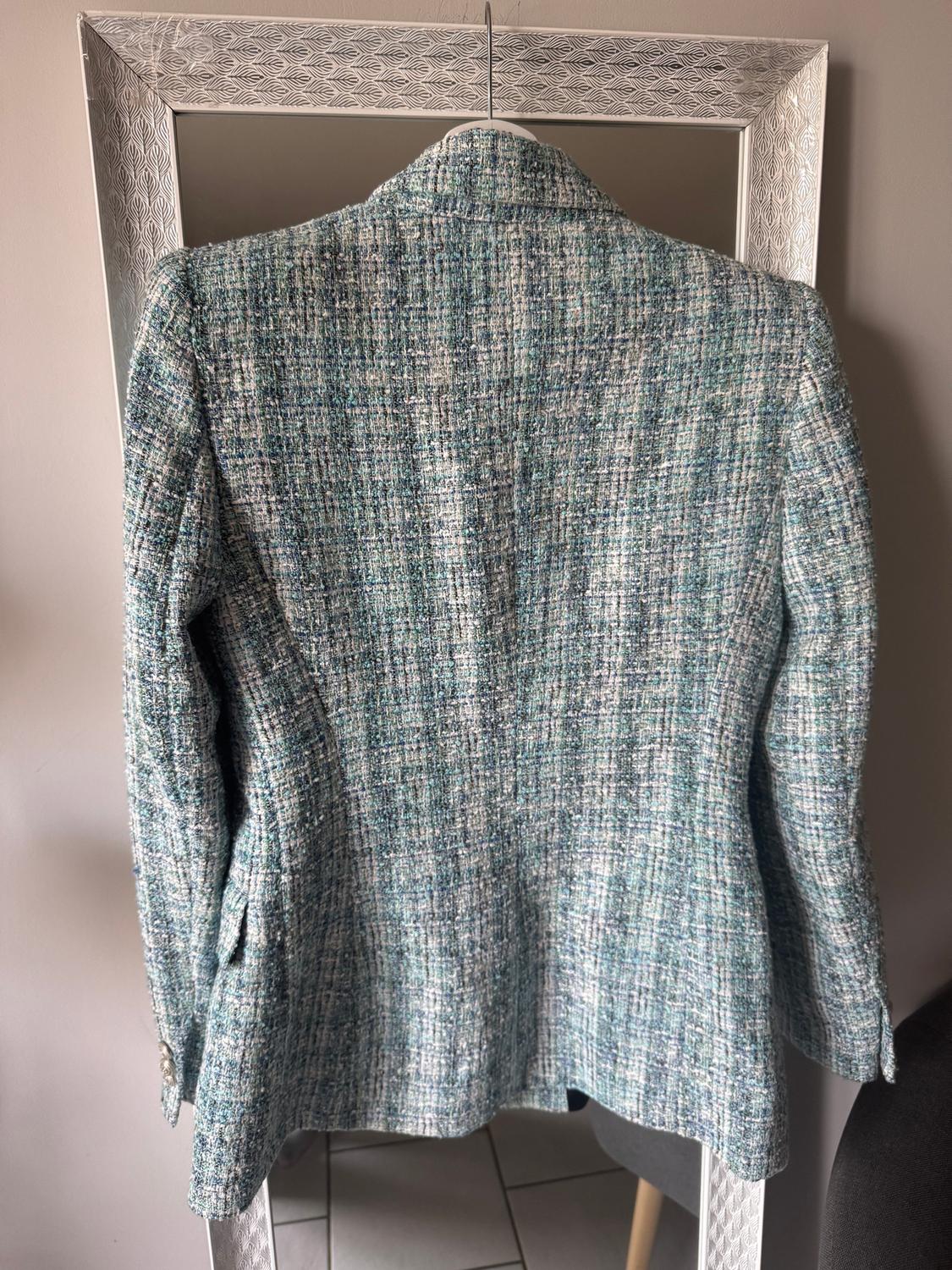 TEXTURED DOUBLE-BREASTED BLAZER - Image 2
