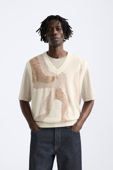 COLETE DE JACQUARD TERRYCLOTH - Cru da Zara