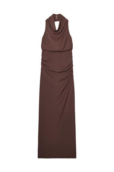 LONG OPEN BACK HALTER DRESS