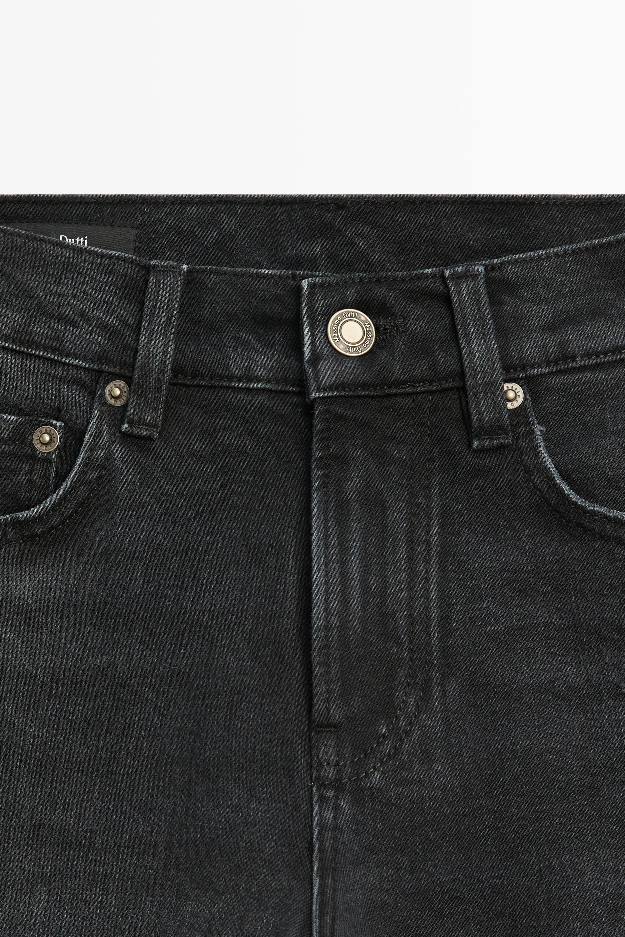 Mid-waist slim fit cropped jeans