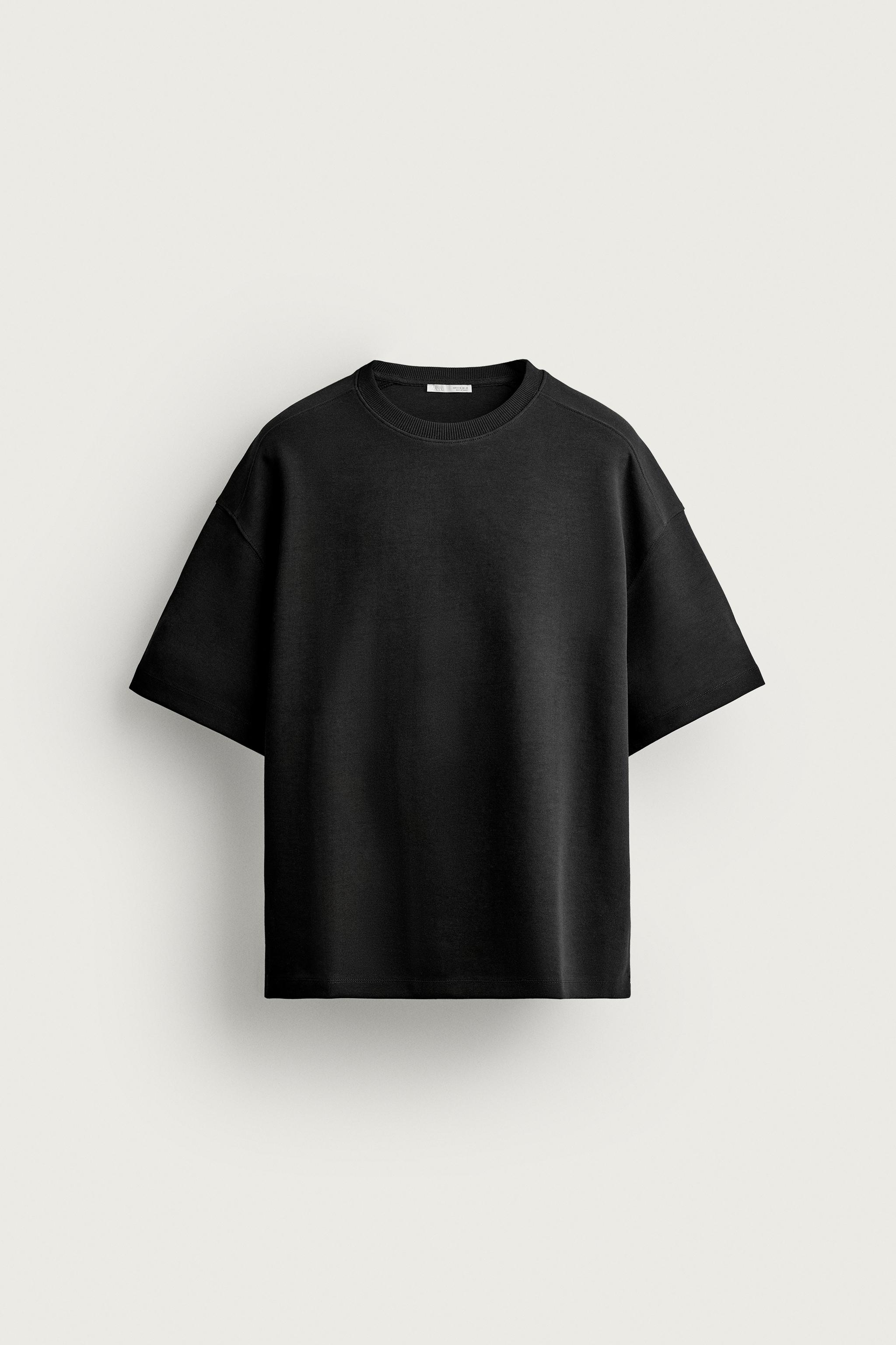RELAXED FIT INTERLOCK SWEATSHIRT — Black