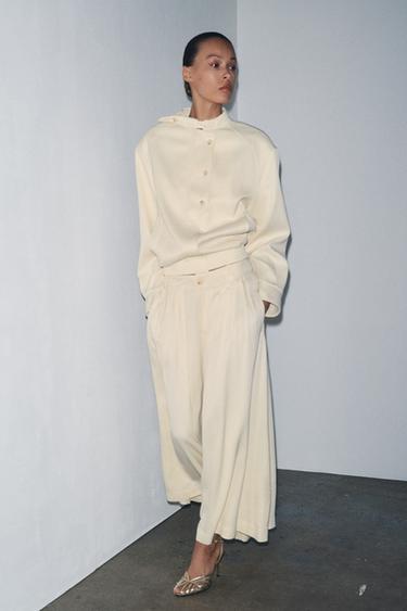 ZW COLLECTION BUTTONED JACKET - Ecru by Zara