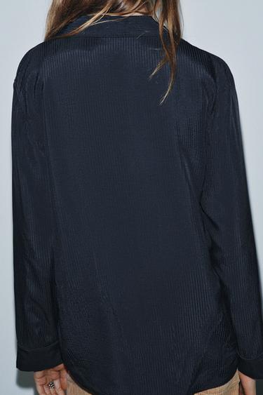 CHEMISE FLUIDE POCHE ZW COLLECTION - Bleu marine de Zara - Image 2