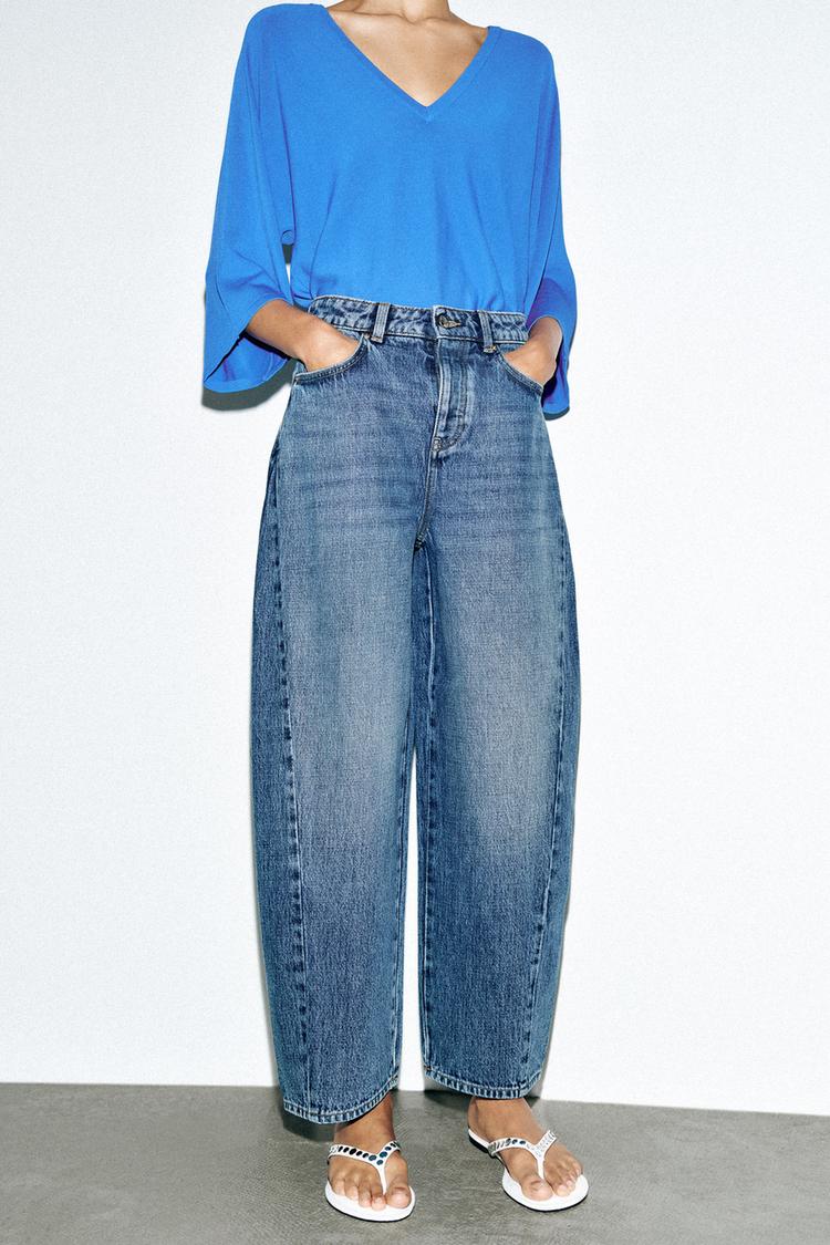 Jeans Z1975 de cintura alta con costuras tipo barril 2