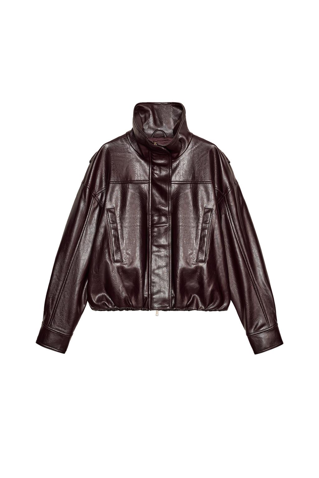 FAUX LEATHER PLEATED JACKET - image 3