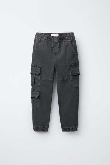 STRETCH JOGGING TROUSERS WITH POCKETS - Anthracite grey by Zara