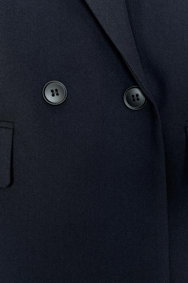 OVERSIZE BLAZER WITH SHOULDER PADS - Navy blue by Zara - Image 2