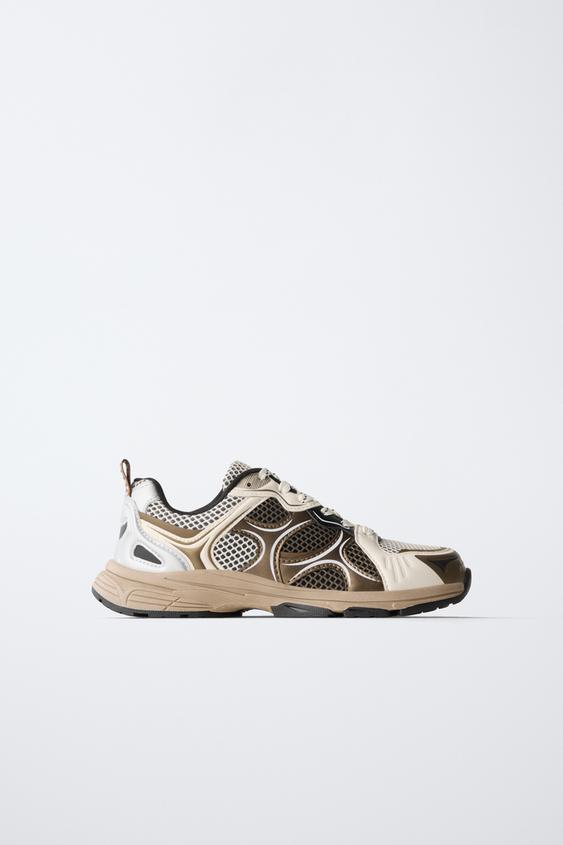 TECHNICAL MESH TRAINERS - Brown by Zara - Image 0