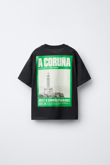 T-SHIRT VILLE DE LA COROGNE - Gris anthracite de Zara - Image 1
