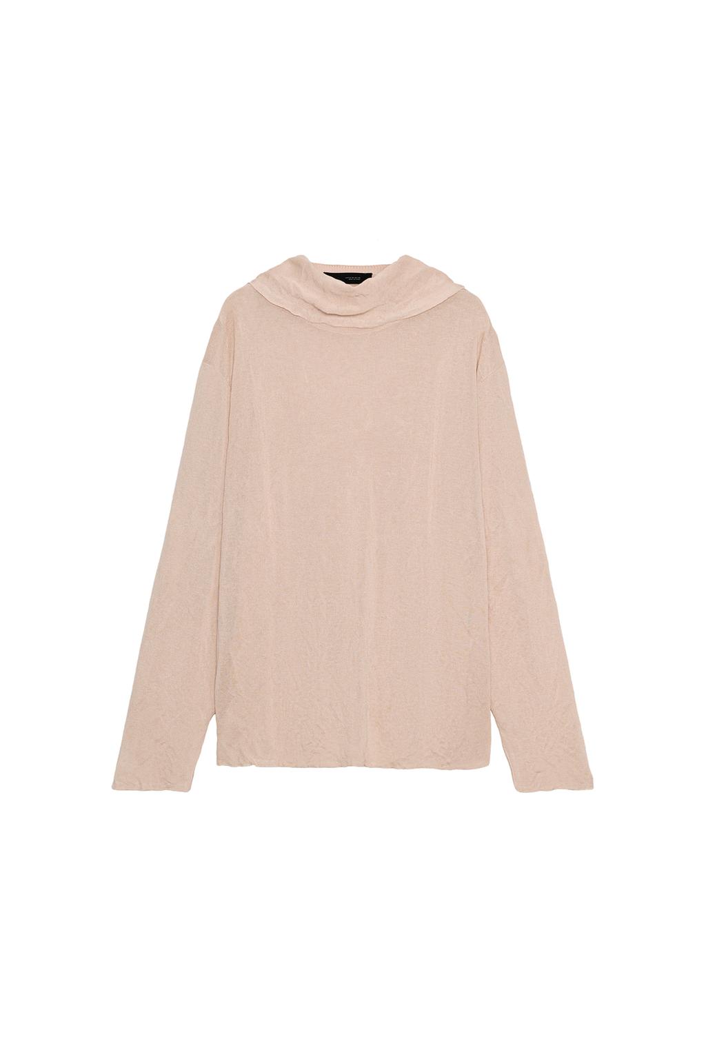 CRUMPLED EFFECT BOW KNIT JUMPER - image 3