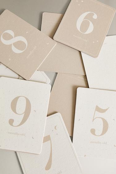 MOON MONTH BABY CARDS - Cream by Zara - Image 3