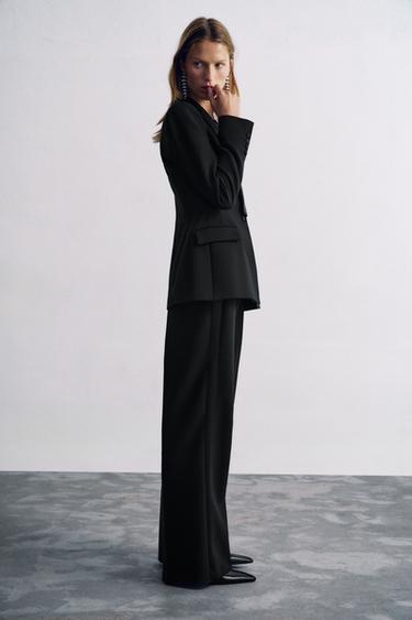 PANTALÓN BANDA LATERAL SATINADA - Negro de Zara